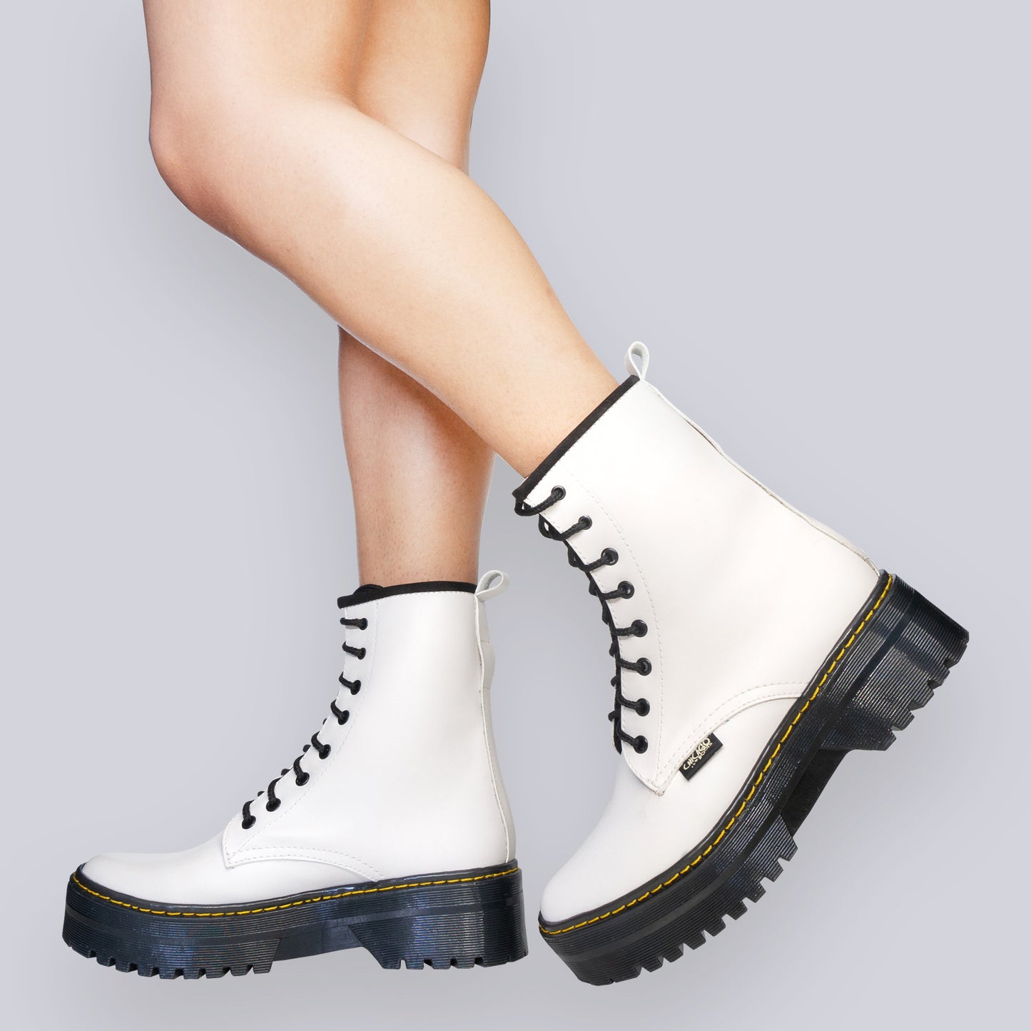 Platform Boots Blanco