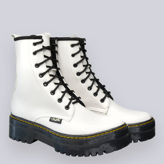 Platform Boots Blanco